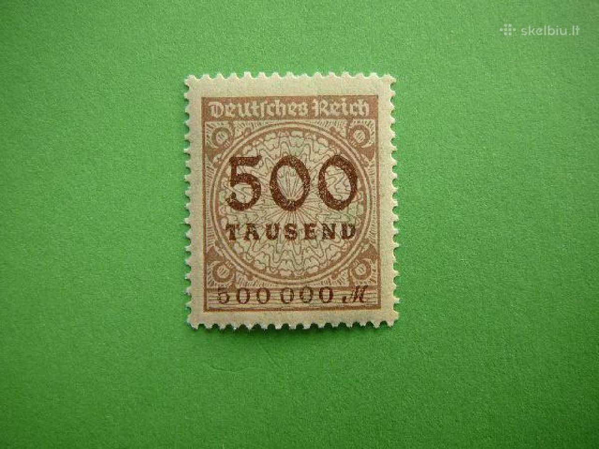 Standartai Vokietija 1923 500t Mnh vkt313s