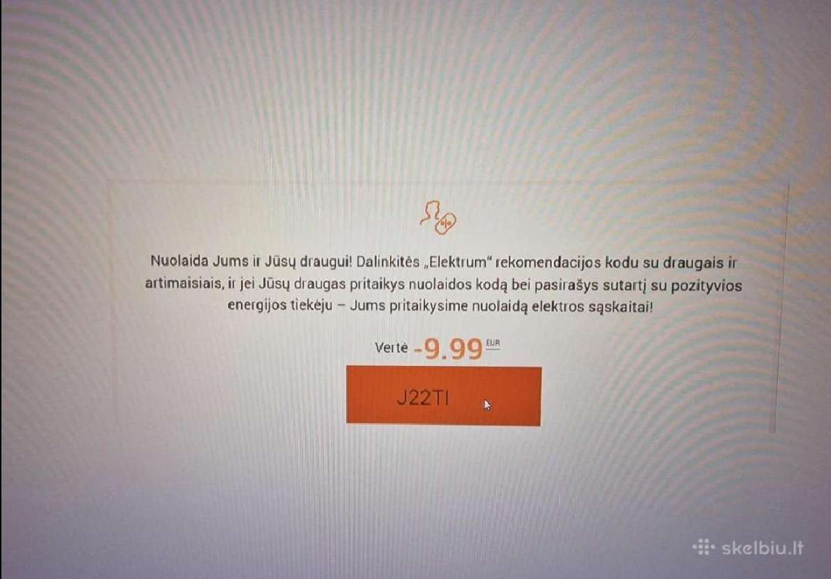 Elektrum Lietuva - 15 eur vertės nulaidos kodas - nuotraukos Nr. 2