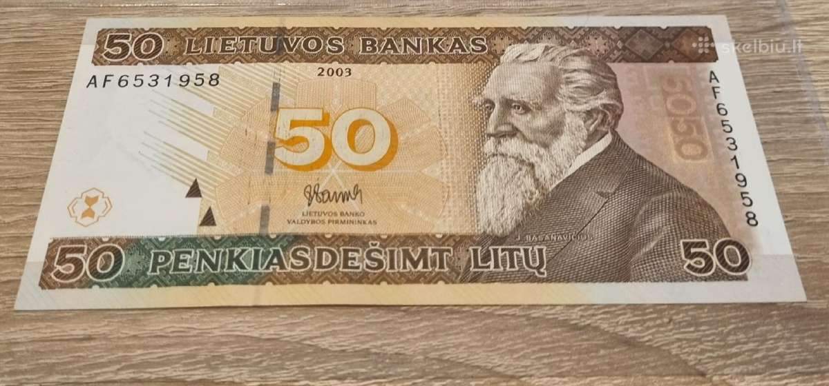 2003 50litu unc - nuotraukos Nr. 3
