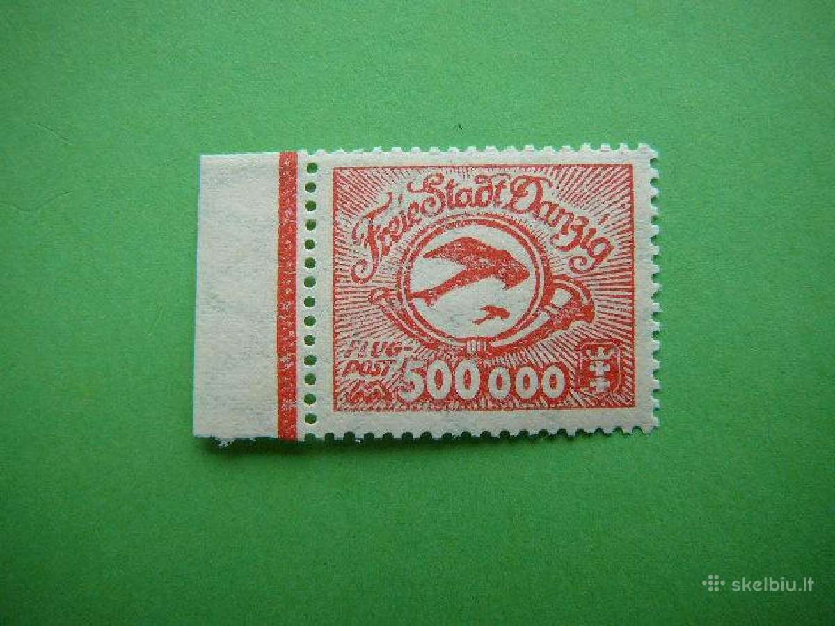 Dancigas Lektuvai Vokietija 1923 500t Mnh dng178s