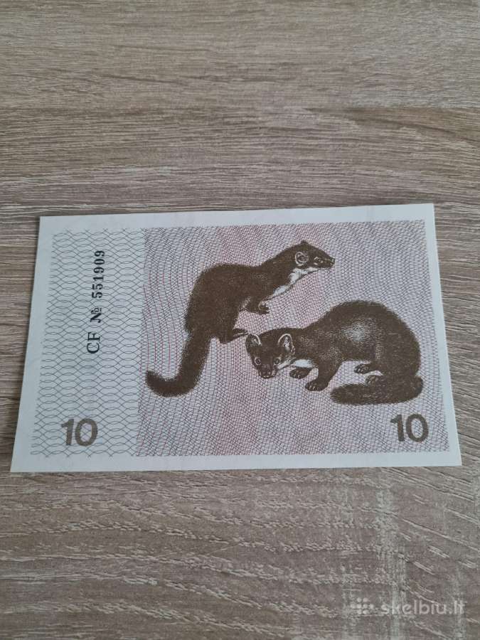 1991 10 talonu su užrašu Unc