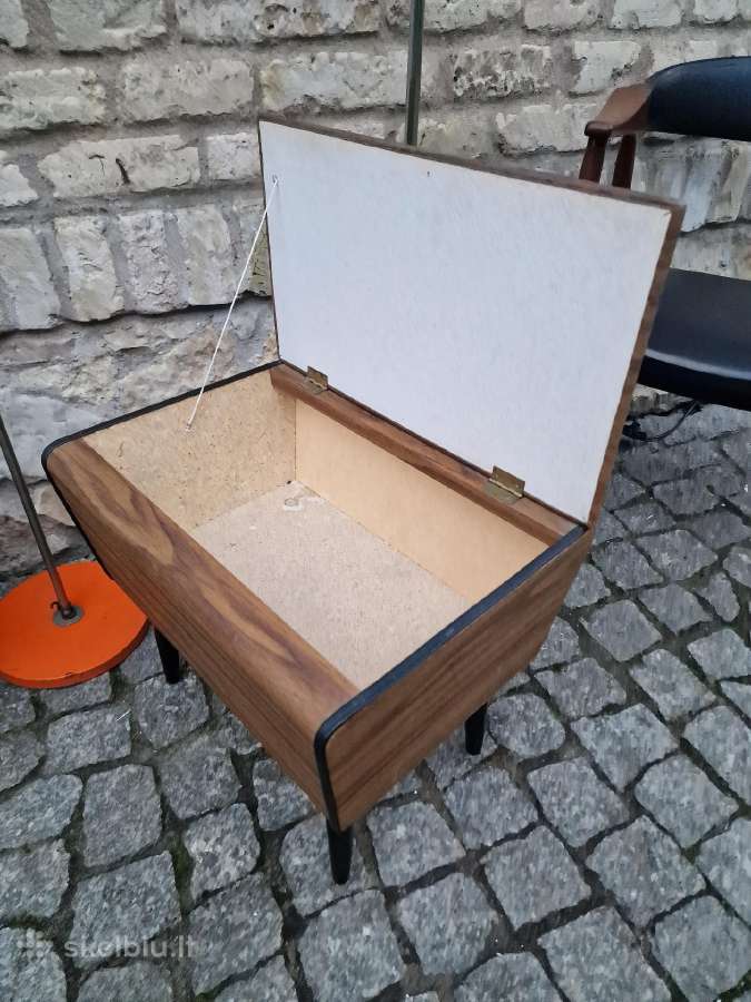 Vintažinis mid century pufas-daiktadėžė. - nuotraukos Nr. 8