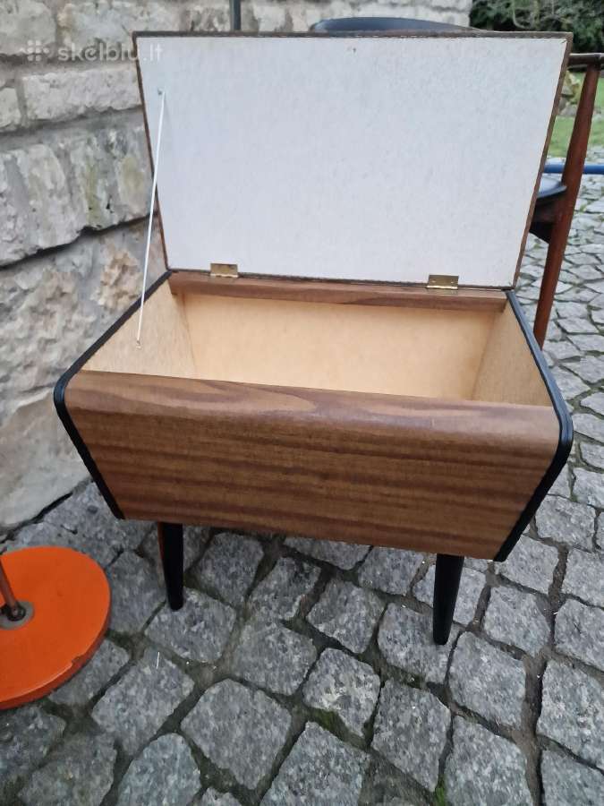 Vintažinis mid century pufas-daiktadėžė. - nuotraukos Nr. 10