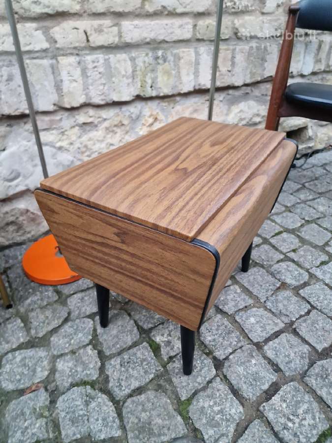 Vintažinis mid century pufas-daiktadėžė. - nuotraukos Nr. 17