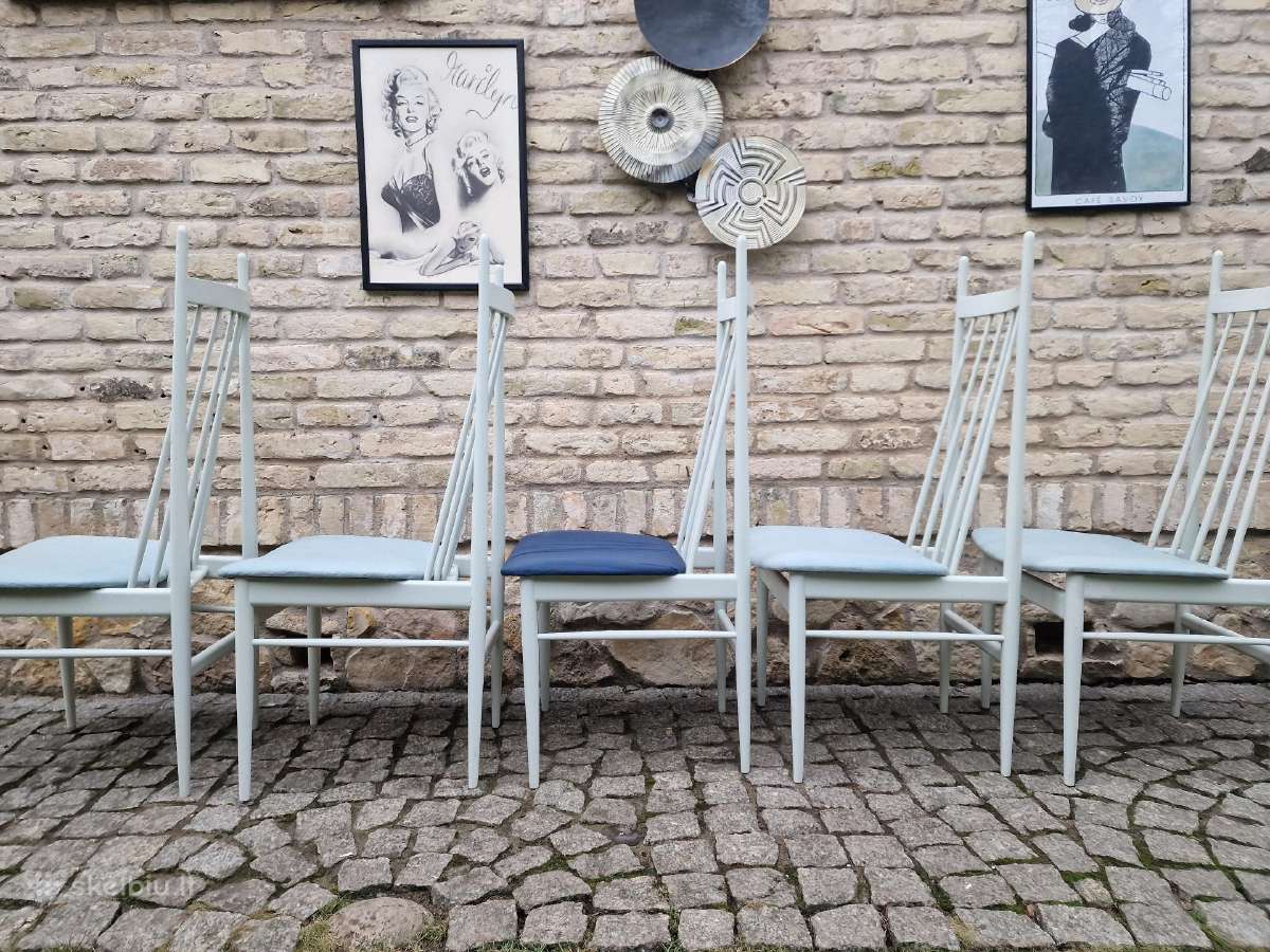 Vintažinės mid century autorinės kėdės - nuotraukos Nr. 2