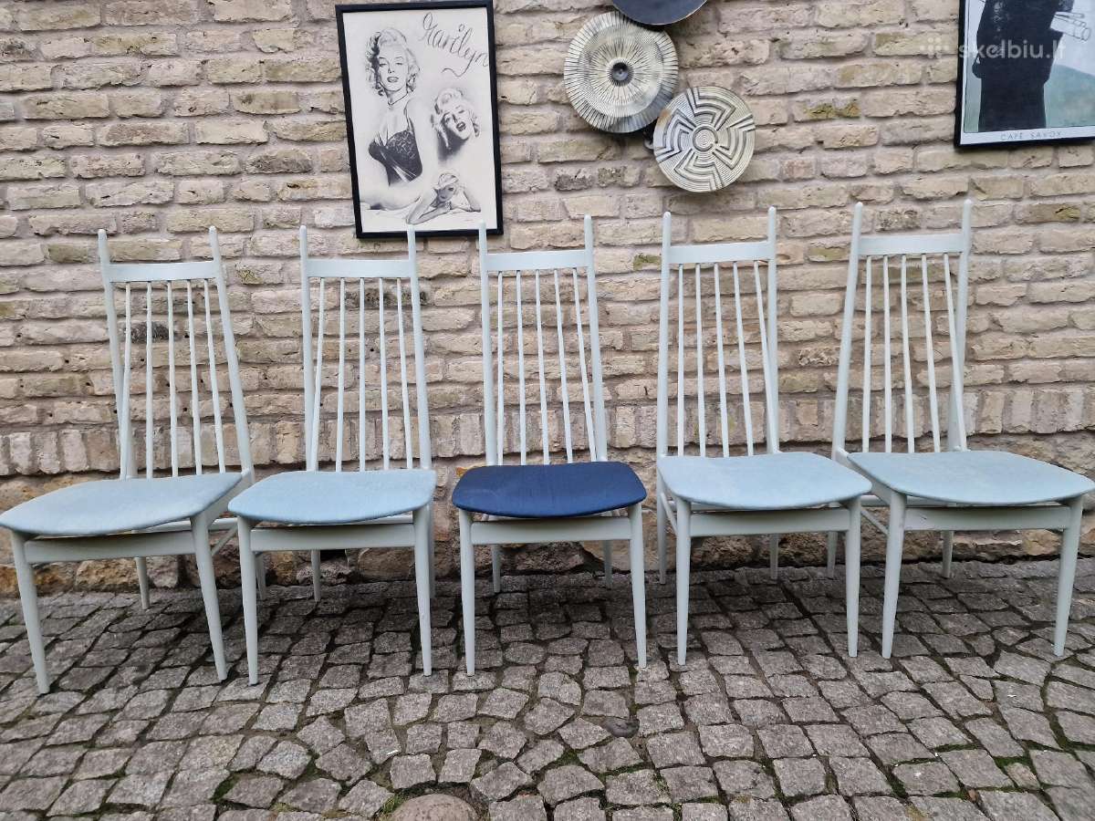 Vintažinės mid century autorinės kėdės - nuotraukos Nr. 3