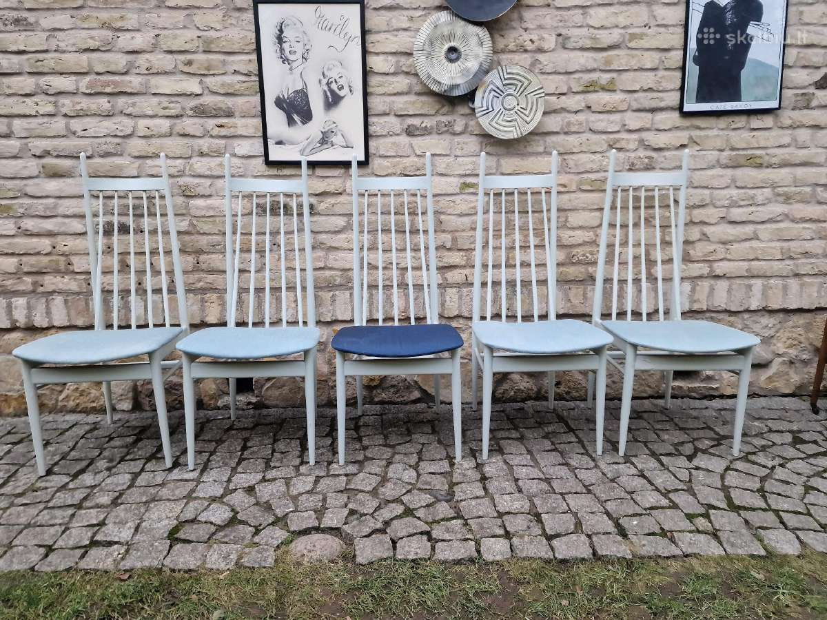 Vintažinės mid century autorinės kėdės - nuotraukos Nr. 5