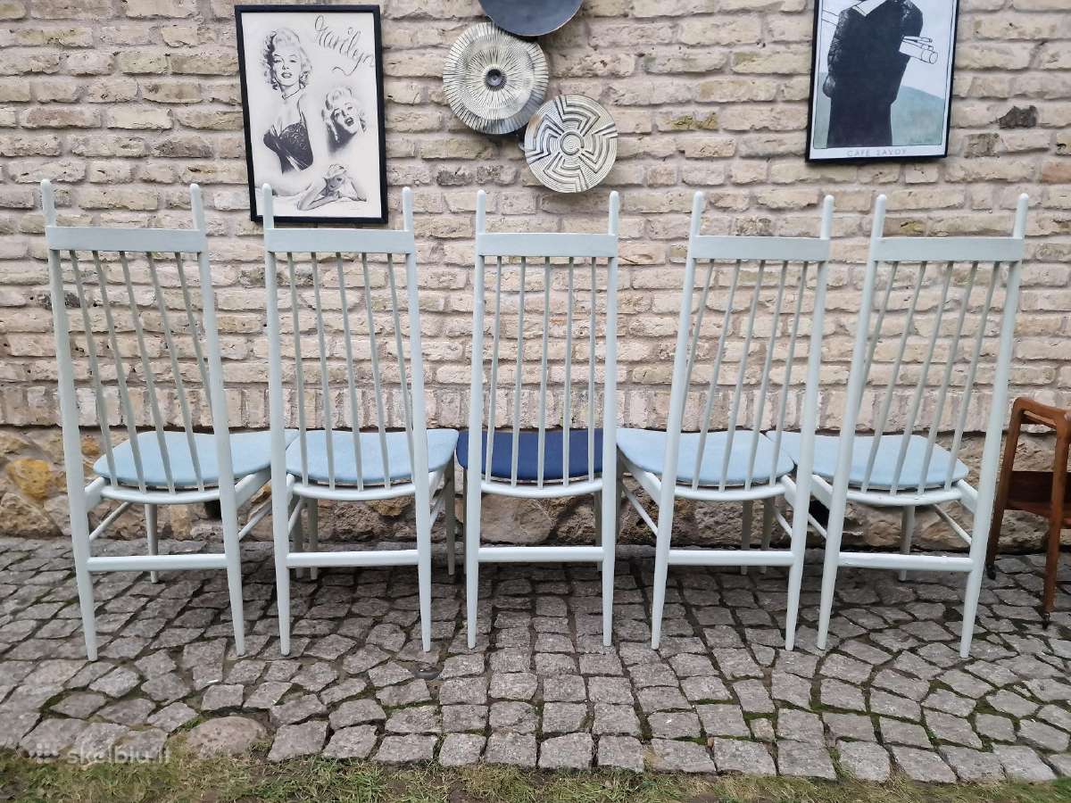 Vintažinės mid century autorinės kėdės - nuotraukos Nr. 7