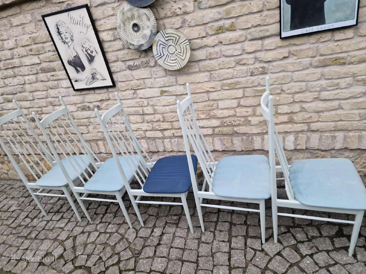 Vintažinės mid century autorinės kėdės - nuotraukos Nr. 8