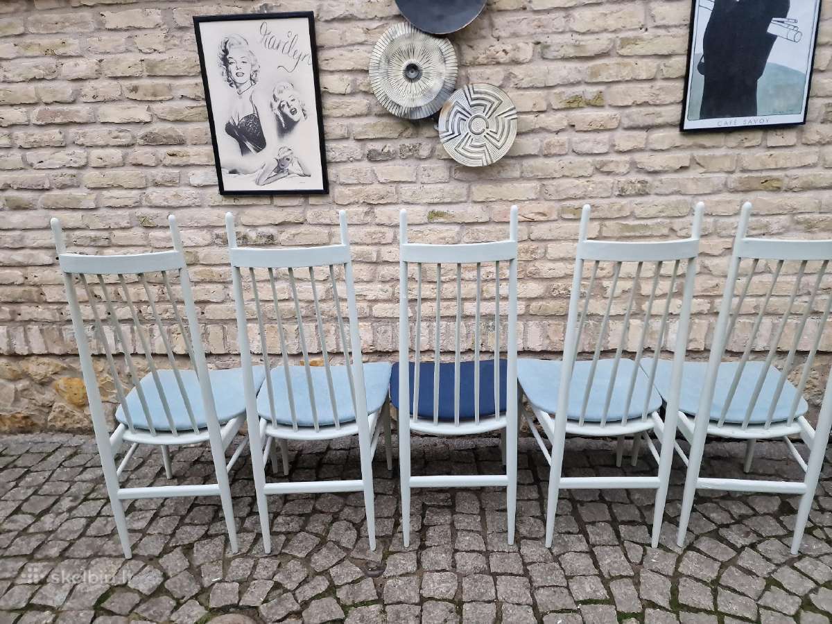Vintažinės mid century autorinės kėdės - nuotraukos Nr. 9