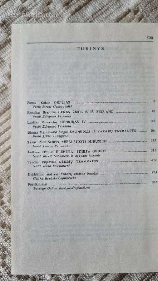 XX a. vakarų dramos (Pasaulinės literatūros bibl.) - nuotraukos Nr. 10