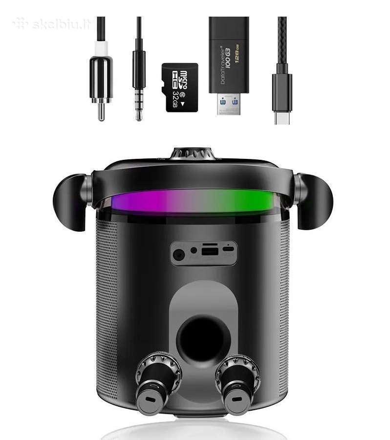 Kite Bevielė bluetooth nešiojama dviejų mikrofonų - nuotraukos Nr. 4