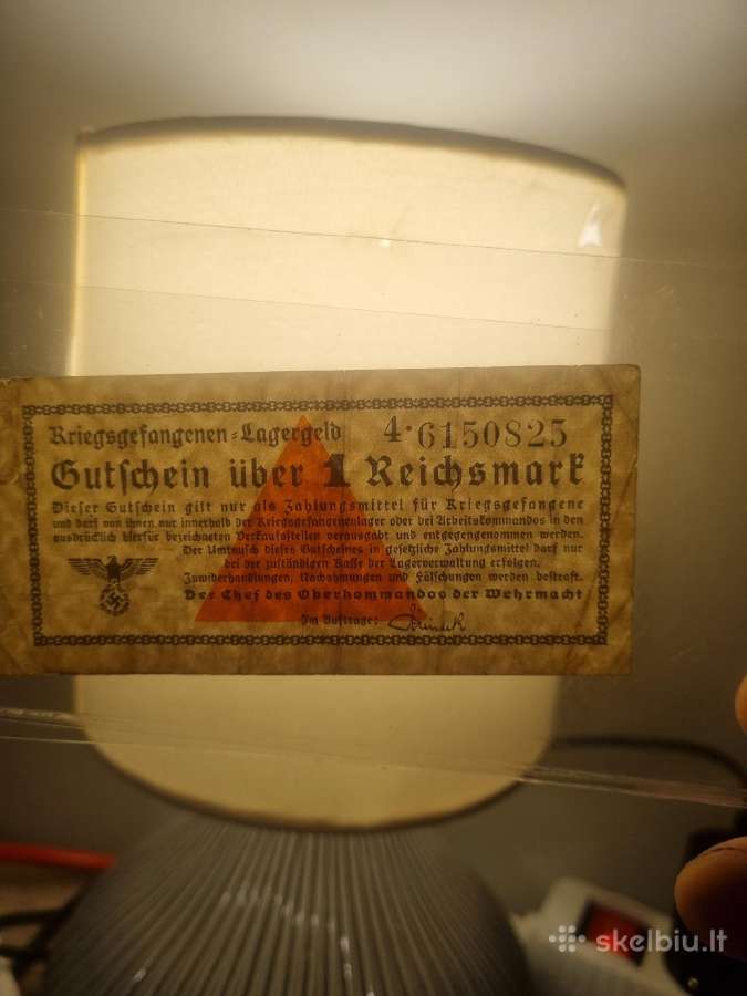 1 Reichsmark Karo Kalinių 2 Pasaulinis Karas. - nuotraukos Nr. 3