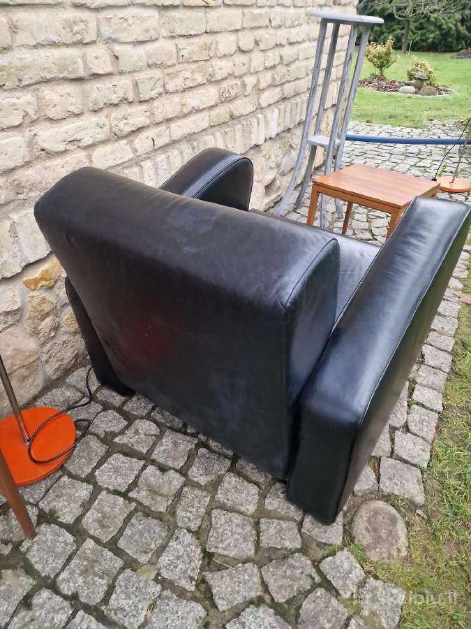 Vintažinis mid century prabangus odinis fotelis - nuotraukos Nr. 17