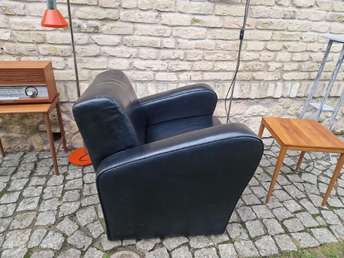 Vintažinis mid century prabangus odinis fotelis - nuotraukos Nr. 30