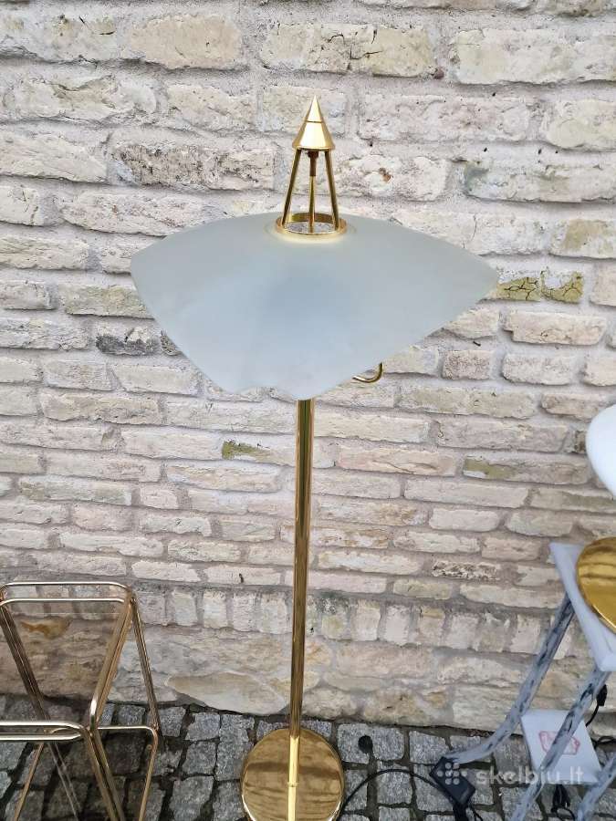 Vintažinis mid century modern žalvario toršeras - nuotraukos Nr. 2