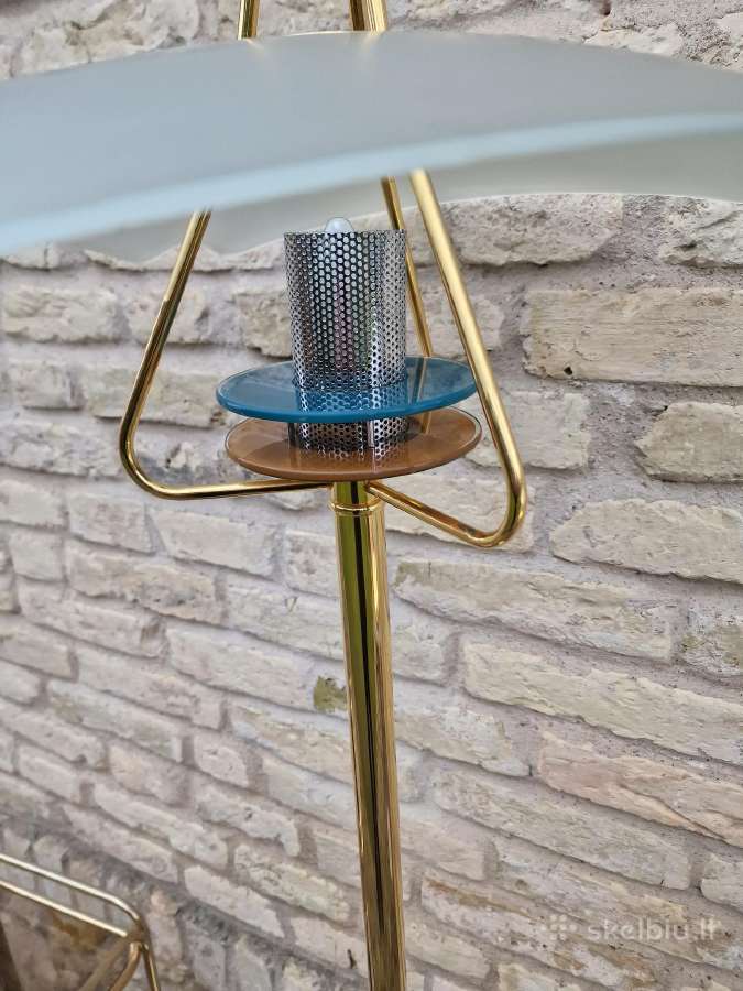 Vintažinis mid century modern žalvario toršeras