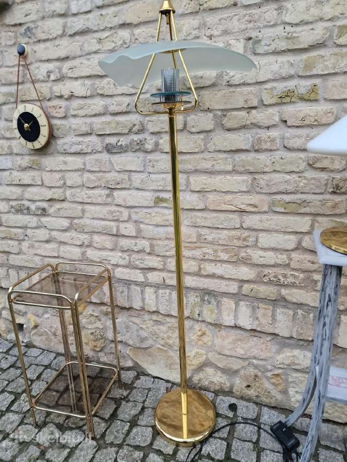 Vintažinis mid century modern žalvario toršeras - nuotraukos Nr. 9