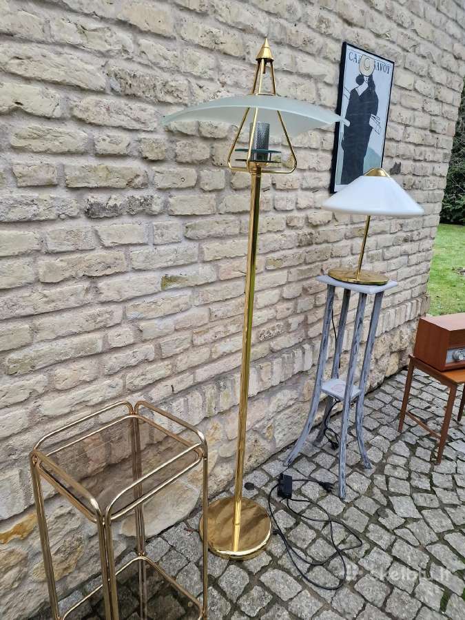Vintažinis mid century modern žalvario toršeras - nuotraukos Nr. 14