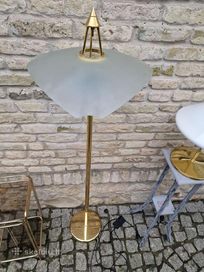 Vintažinis mid century modern žalvario toršeras - nuotraukos Nr. 15
