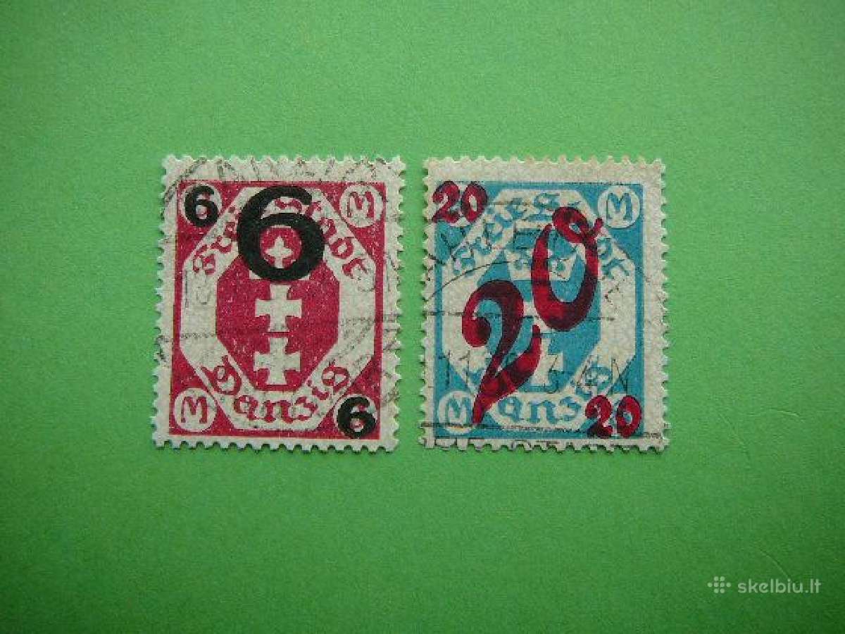 Dancigas Standartai Vokietija 1922 dng106/7a
