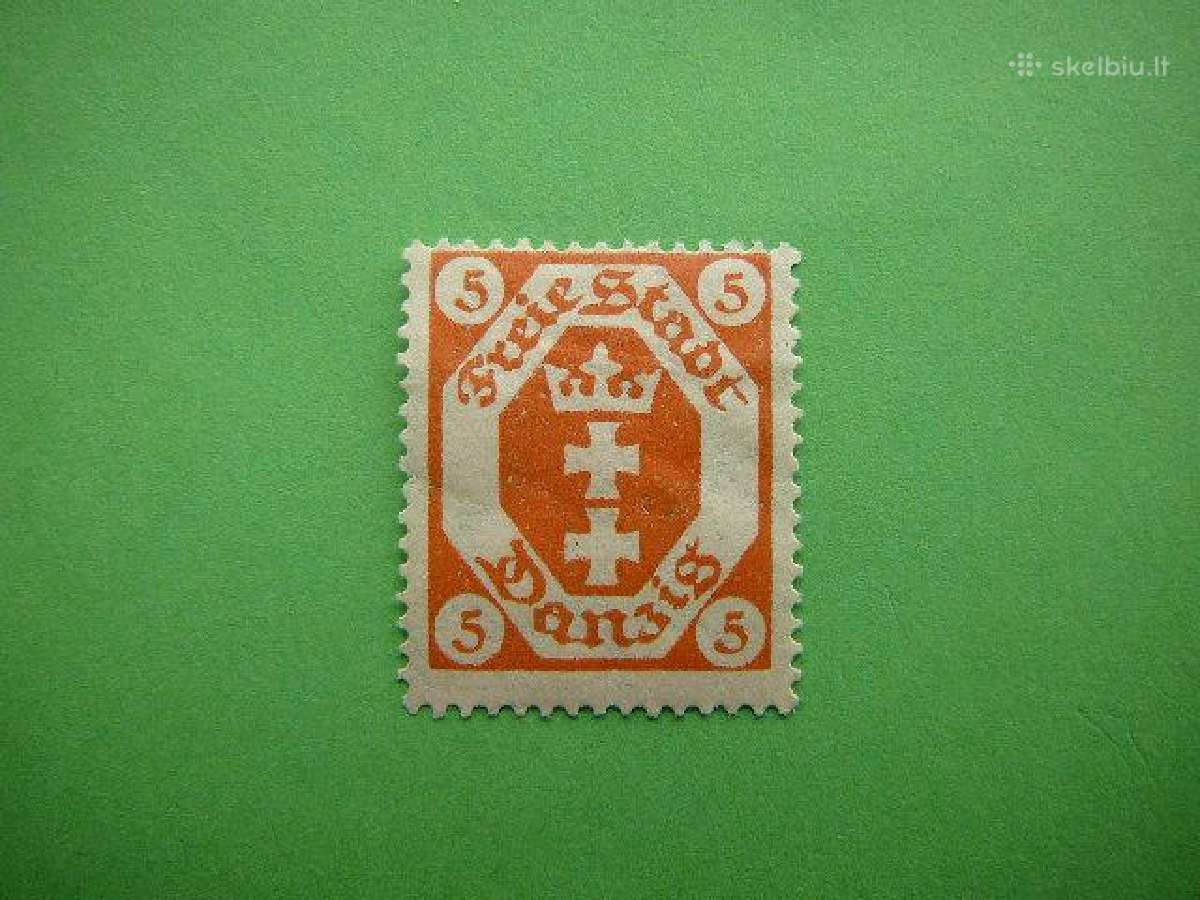 Dancigas Standartai Vokietija 1921 5pf Mlh dng73sp