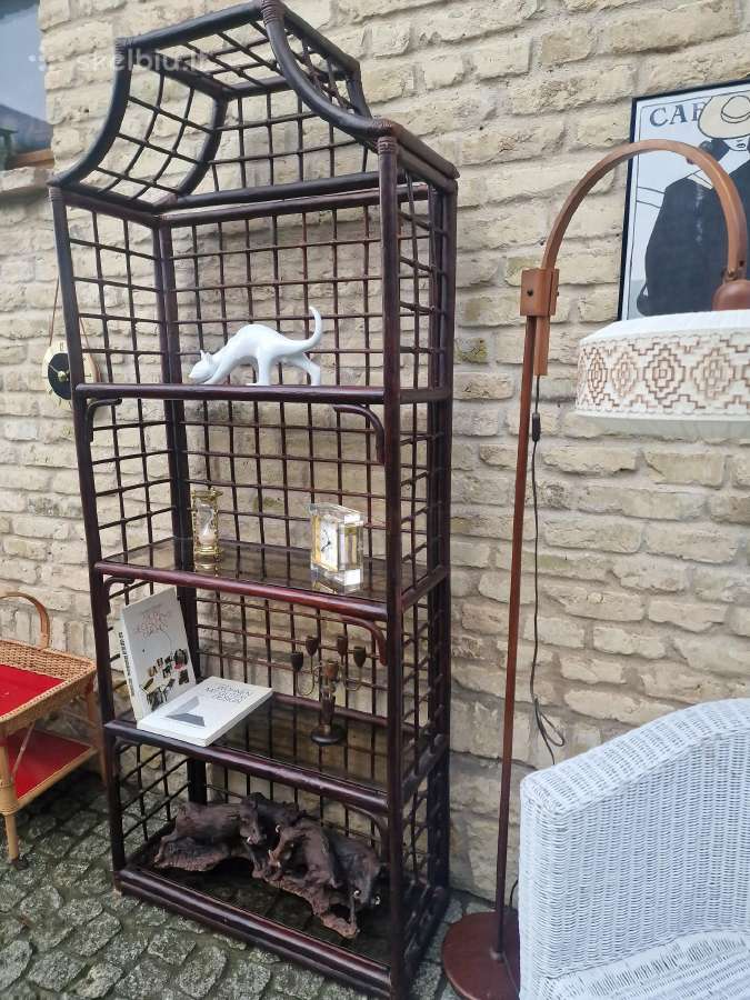 Vintažinė mid century ratango etažerė - nuotraukos Nr. 4
