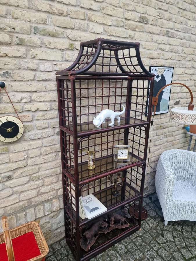 Vintažinė mid century ratango etažerė - nuotraukos Nr. 8