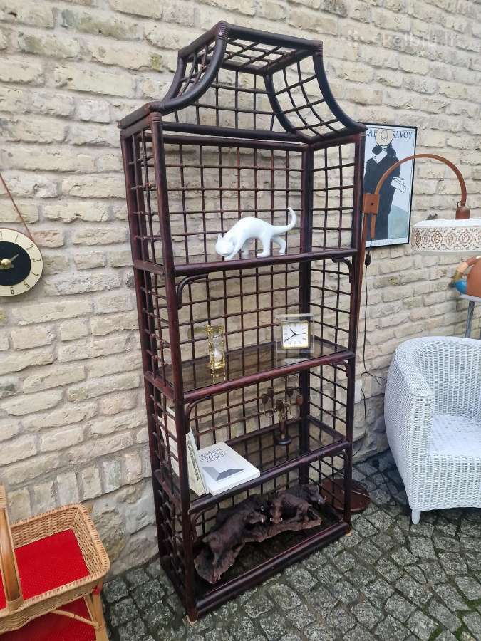Vintažinė mid century ratango etažerė - nuotraukos Nr. 9
