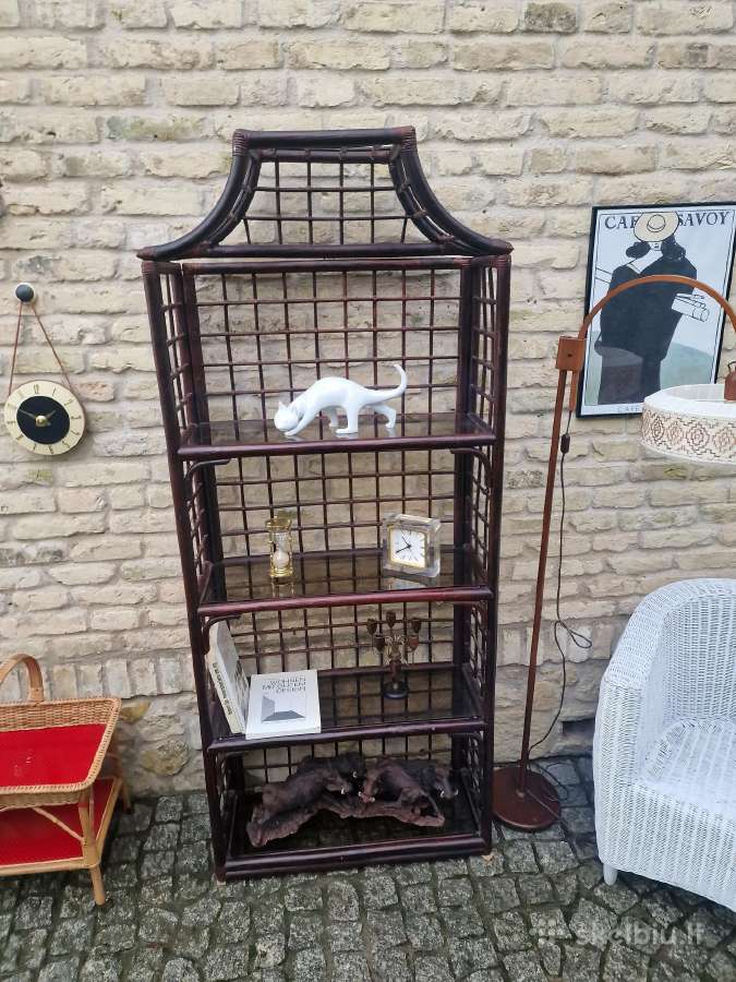 Vintažinė mid century ratango etažerė - nuotraukos Nr. 11