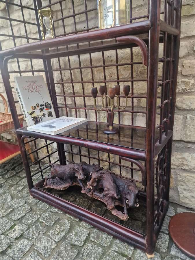 Vintažinė mid century ratango etažerė - nuotraukos Nr. 13