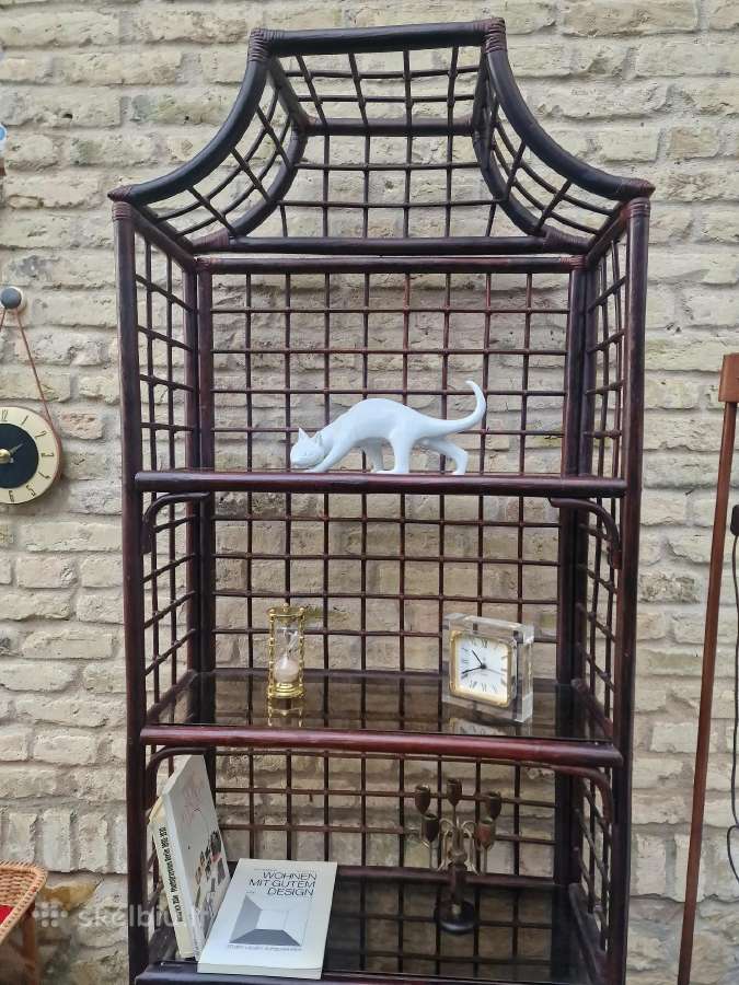 Vintažinė mid century ratango etažerė - nuotraukos Nr. 18