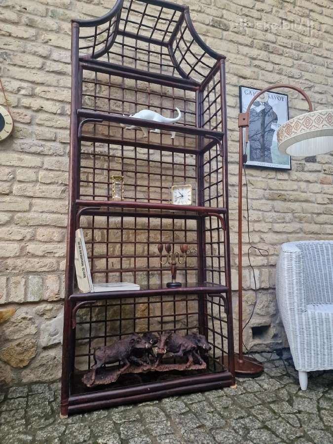 Vintažinė mid century ratango etažerė - nuotraukos Nr. 29