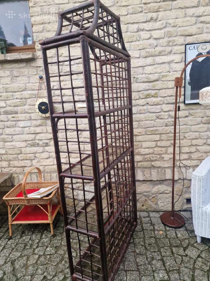Vintažinė mid century ratango etažerė - nuotraukos Nr. 32