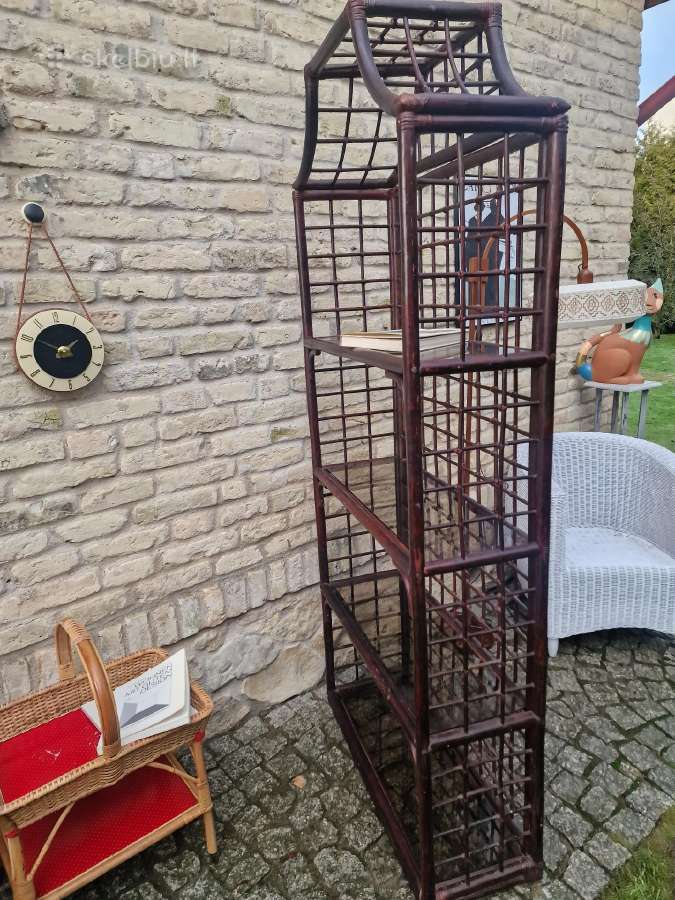 Vintažinė mid century ratango etažerė - nuotraukos Nr. 35
