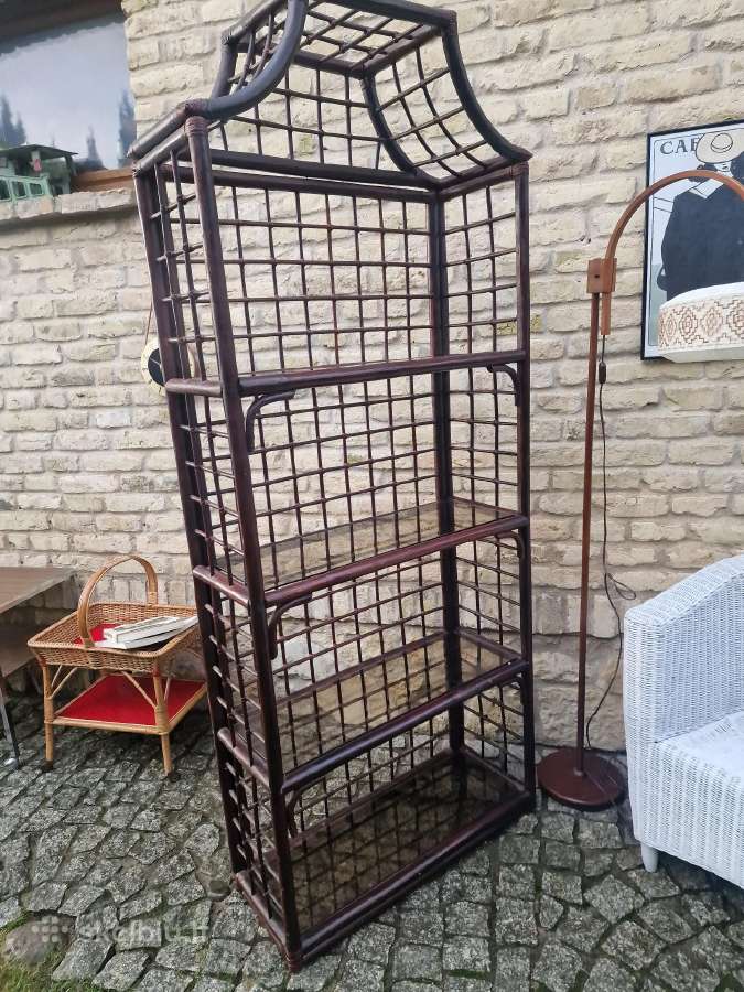 Vintažinė mid century ratango etažerė - nuotraukos Nr. 36