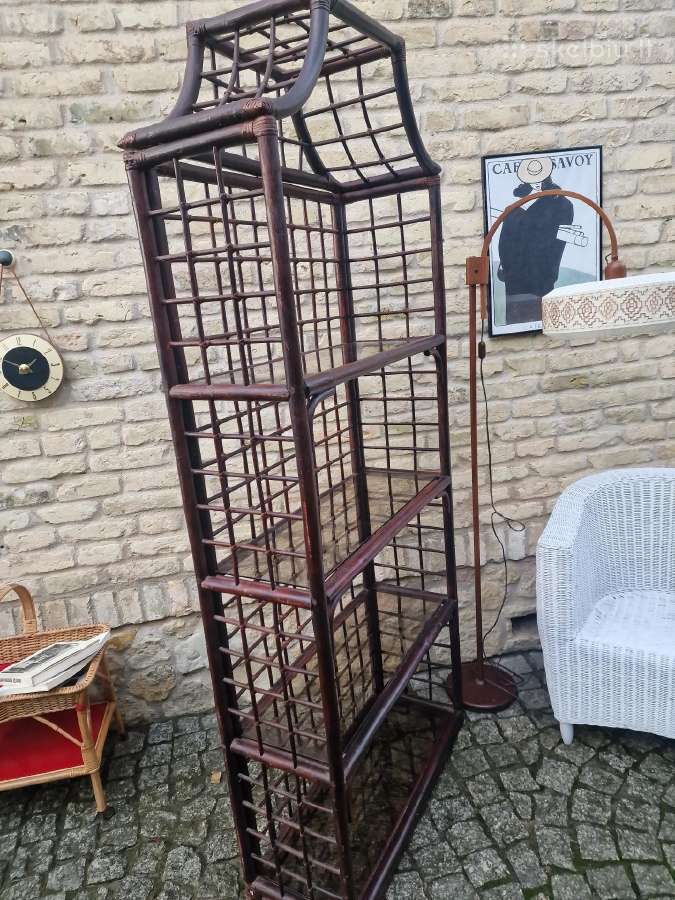 Vintažinė mid century ratango etažerė - nuotraukos Nr. 38