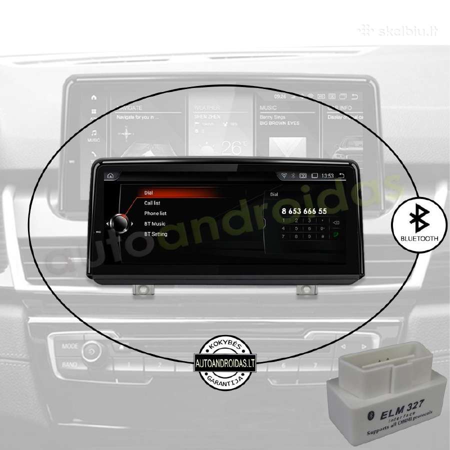 Bmw 2 F45 F46 2013-19 Android multimedia WiFi/waze - nuotraukos Nr. 4