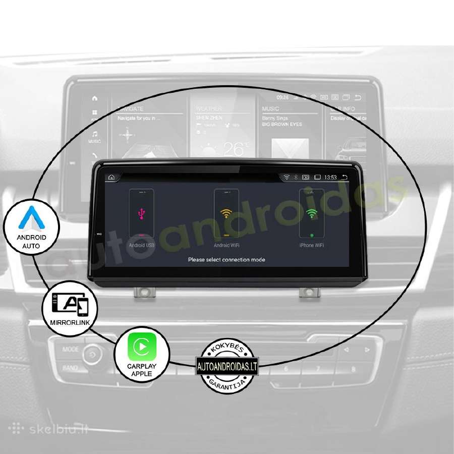 Bmw 2 F45 F46 2013-19 Android multimedia WiFi/waze - nuotraukos Nr. 9