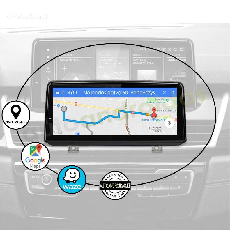 Bmw 2 F45 F46 2013-19 Android multimedia WiFi/waze - nuotraukos Nr. 10