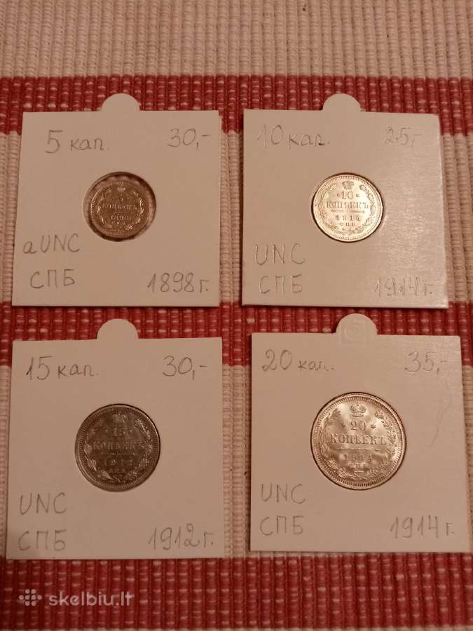 Caro Monetos . Kapeikos . Sidabras . Unc .