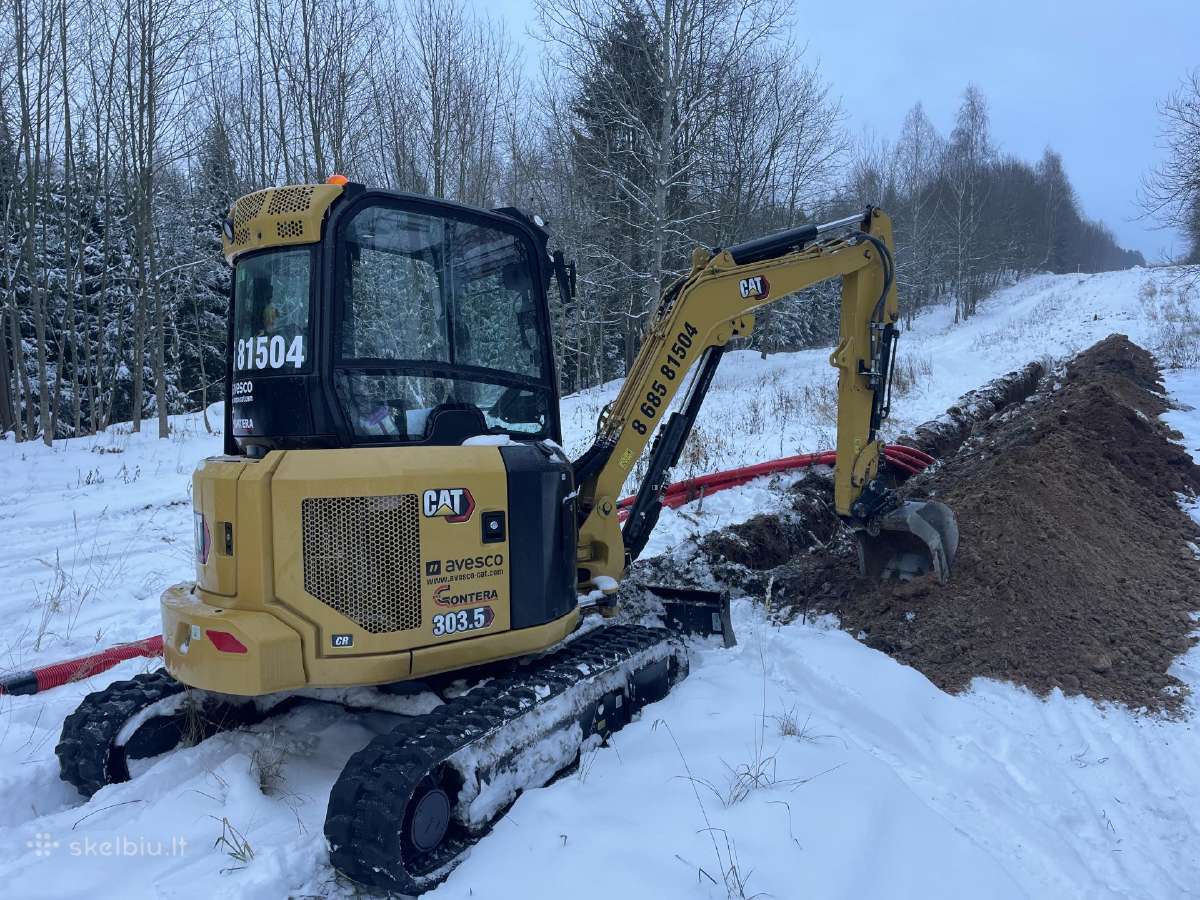 Žemės kasimo darbai mini ekskavatorium 3.8t - nuotraukos Nr. 8