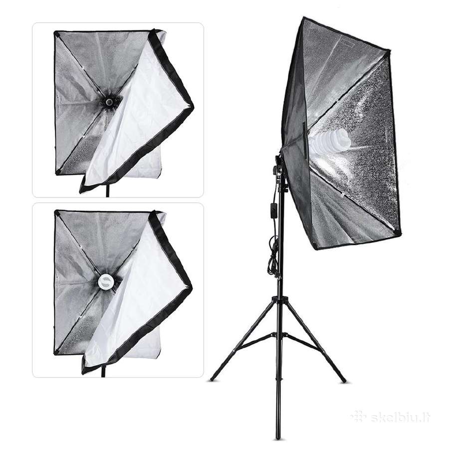 Rinkinys su 3x135w softbox + gervės alkūnė - nuotraukos Nr. 2