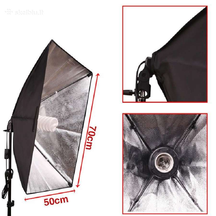 Rinkinys su 3x135w softbox + gervės alkūnė - nuotraukos Nr. 10