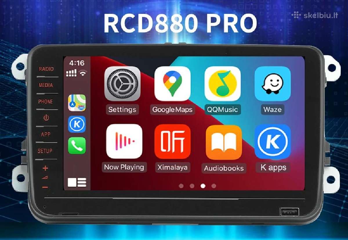 Volkswagen Rcd880 Pro su Carplay multimedija 8inch - nuotraukos Nr. 10