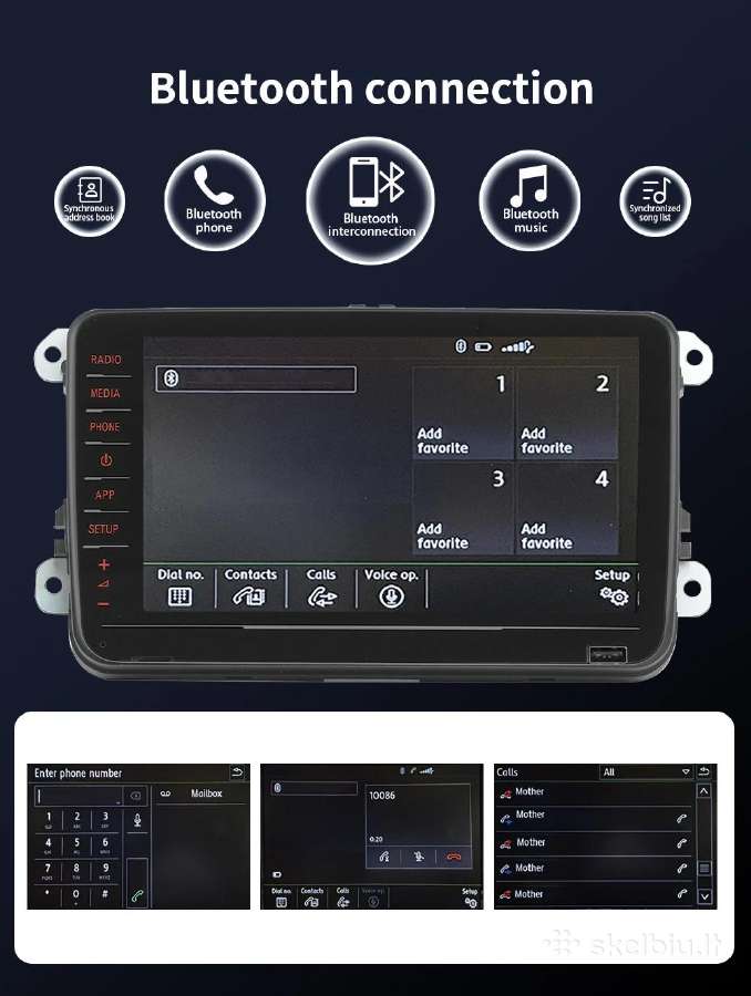 Volkswagen Rcd880 Pro su Carplay multimedija 8inch - nuotraukos Nr. 12