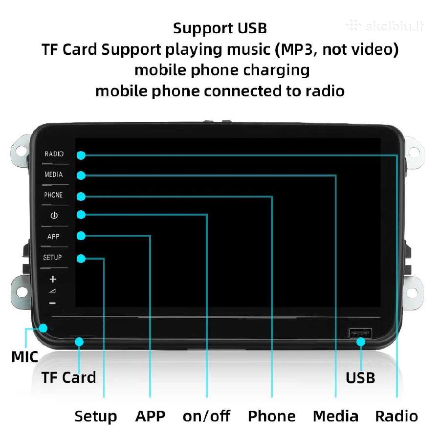 Volkswagen Rcd880 Pro su Carplay multimedija 8inch - nuotraukos Nr. 15