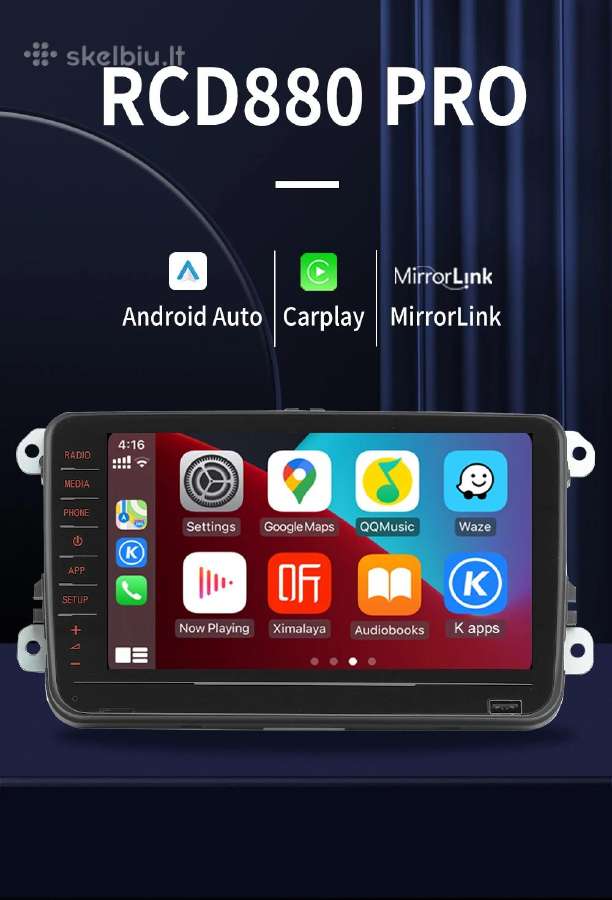 Volkswagen Rcd880 Pro su Carplay multimedija 8inch - nuotraukos Nr. 16