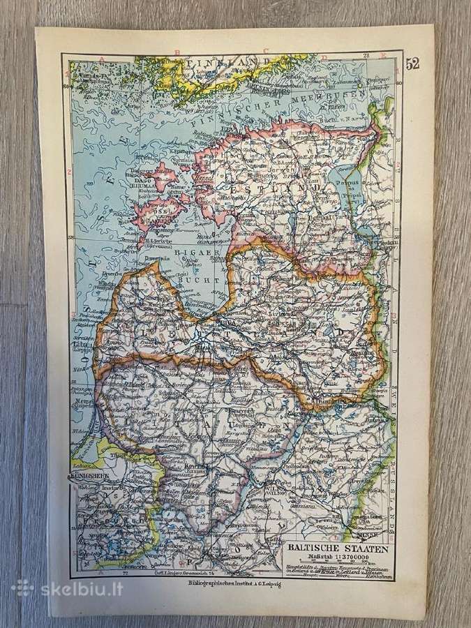 Antikvariniai žemėlapiai - nuotraukos Nr. 12