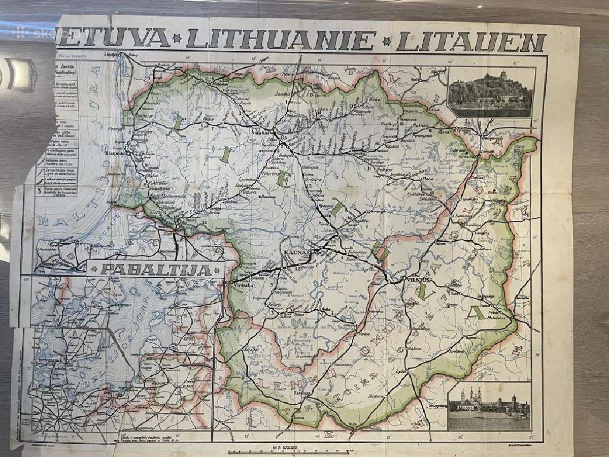 Antikvariniai žemėlapiai - nuotraukos Nr. 7